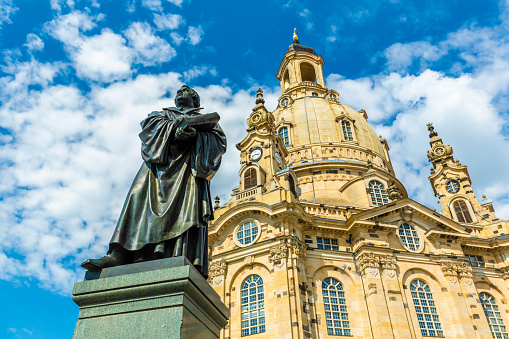 Luther statue in Dresden Note: Statue was build by Adolf von Donndorf in 1885