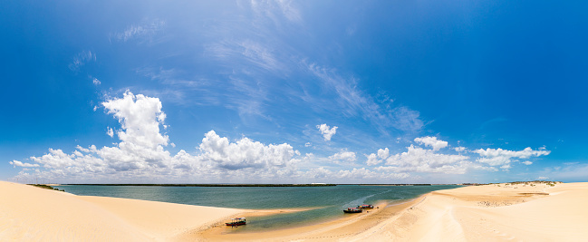 180 degrees view from top of sand dunes in Galinhos