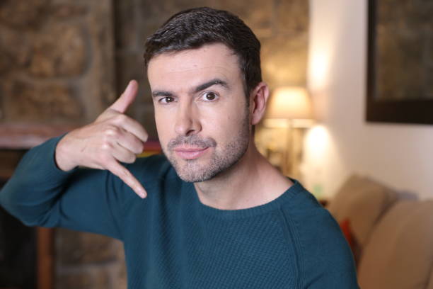 istock Cute man doing the 
