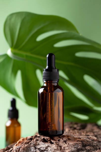 istock glass brown bottle with a cosmetic product 1389505966