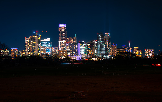 Austin de noche desde Zilker Park photo