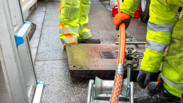 Internet cable laying on the outskirts Internet cable laying on the outskirts. Workers lay a new Internet fiber optic cable fibre channel stock pictures, royalty-free photos & images