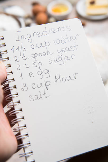 istock blank notebook for recipes in child hands. 1389509500