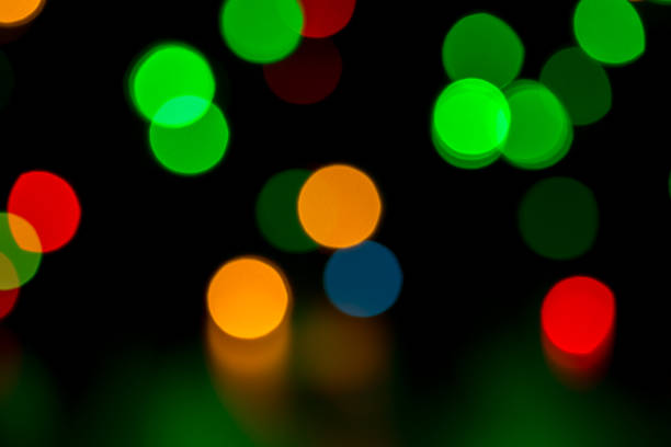 Blurred bokeh light background, Christmas and New Year holidays background