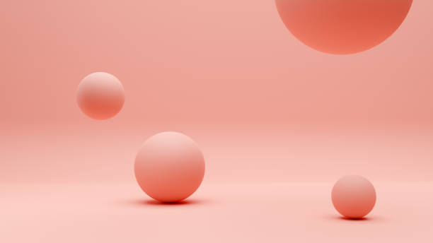 istock Abstract 3d rendering of pink spheres on pink background. 1389511884