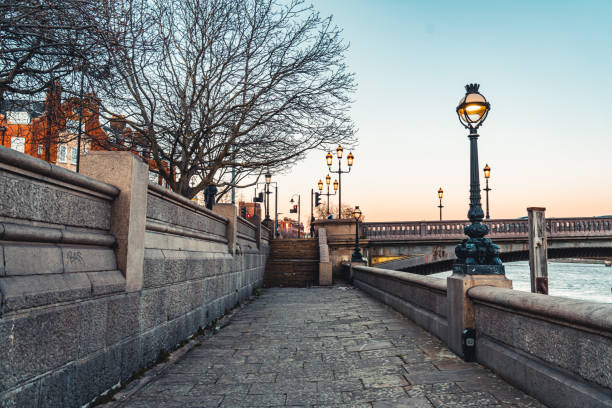 Embankment at Albert Bridge, London