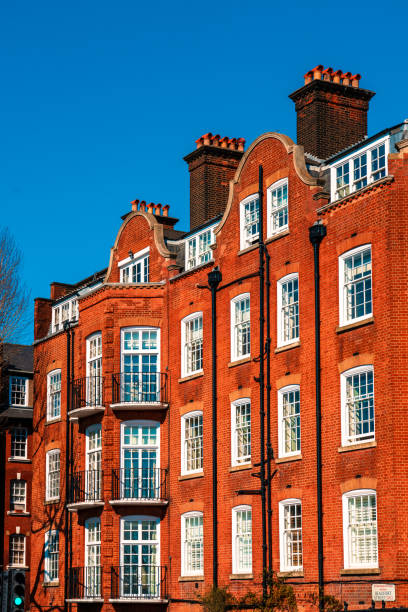 istock Red bricks houses in London, english architecture 1389514671
