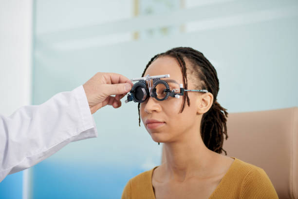 istock Doctor Measuring Distance Between Eyes 1389516717