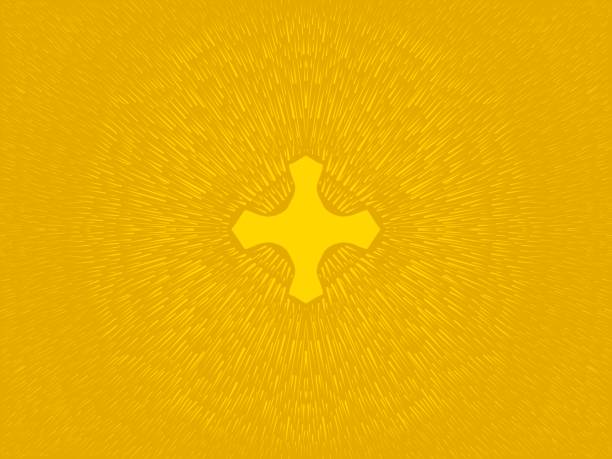 輝く黄金の十字架 - cross cross shape shiny gold点のイラスト素材／クリップアート素材／マンガ素材／アイコン素材
