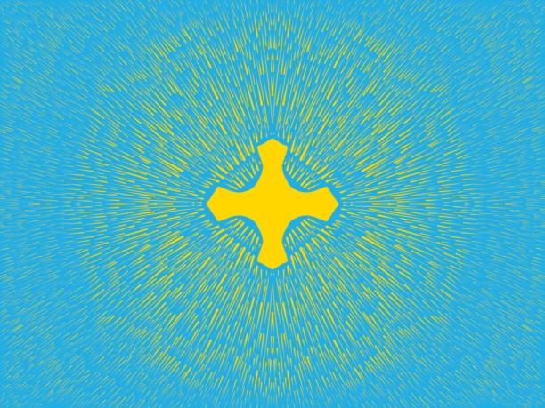 輝く黄金の十字架 - cross cross shape shiny gold点のイラスト素材／クリップアート素材／マンガ素材／アイコン素材