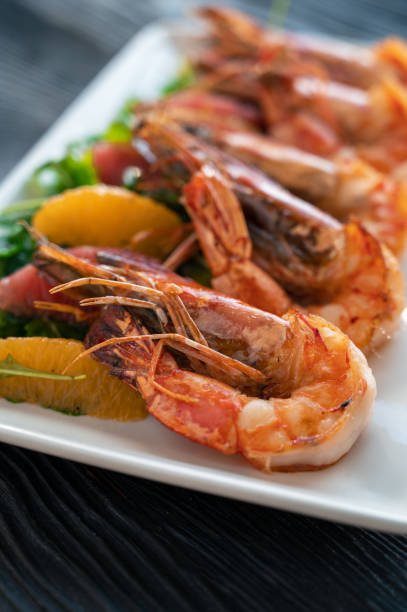 istock Grilled tiger prawns or shrimps 1389518659
