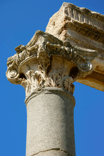 istock Archaeological column detail from from building exterior 1389521226