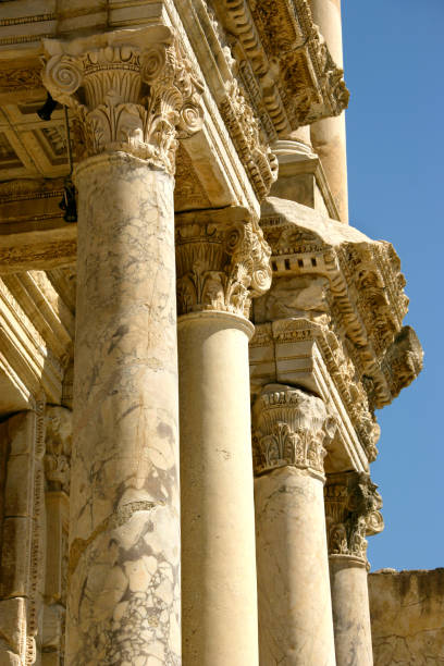 istock Archaeological column detail from from building exterior 1389521603