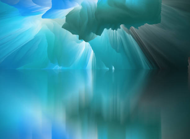 istock Magical world. Abstract Landscape, surreal lake and reflections. art, creativity and imagination. 3d illustration 1389526228
