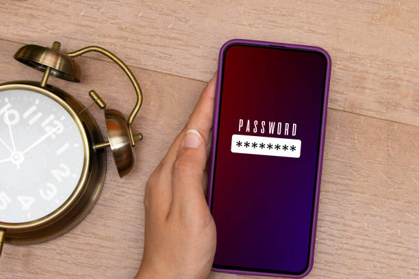 istock bussineswoman halding smartphone with password 1389526771