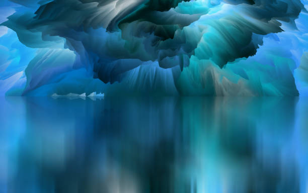 istock Magical world. Abstract Landscape, surreal lake and reflections. art, creativity and imagination. 3d illustration 1389526774