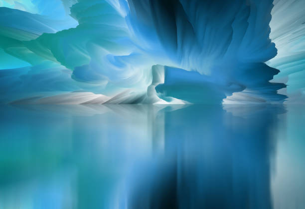 istock Magical world. Abstract Landscape, surreal lake and reflections. art, creativity and imagination. 3d illustration 1389526778