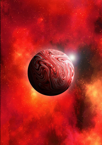 Unknown planet from outer space. Space nebula. Cosmic cluster of stars. Outer space background. 3D Illustration.