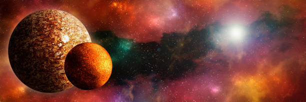 istock Unknown planet from outer space. Space nebula. Cosmic cluster of stars. Outer space background. 3D Illustration 1389527084