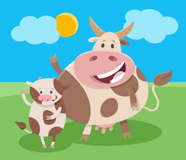 Vacas Graciosas Vectores Libres de Derechos - iStock