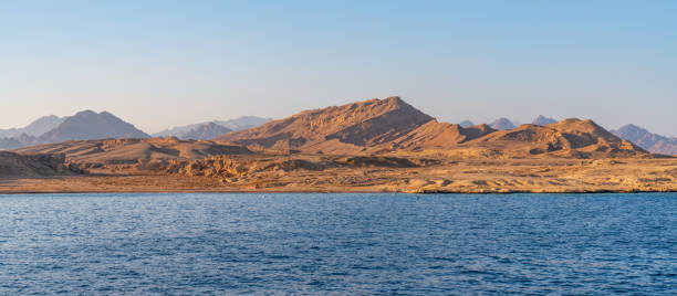 istock Egypt, Red sea, mountains and background. Blue sky. Beatiful calm panoramic view. 1389532255