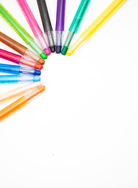 istock Color pencil design, isolated on white background. From close. 1389532488
