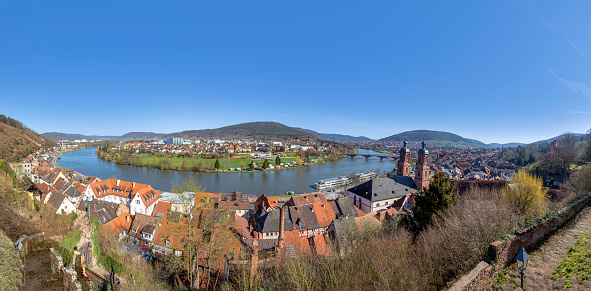 panoramic view of Miltenberg at river Main in Bavaria, Germany