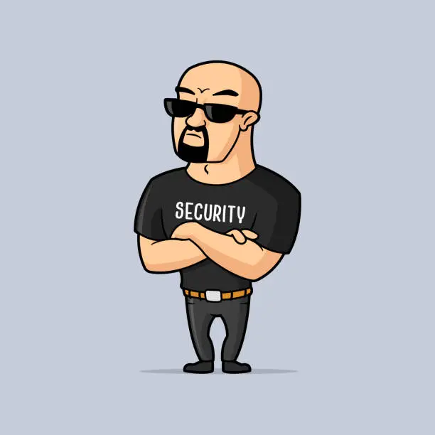 Vector illustration of Security Guard