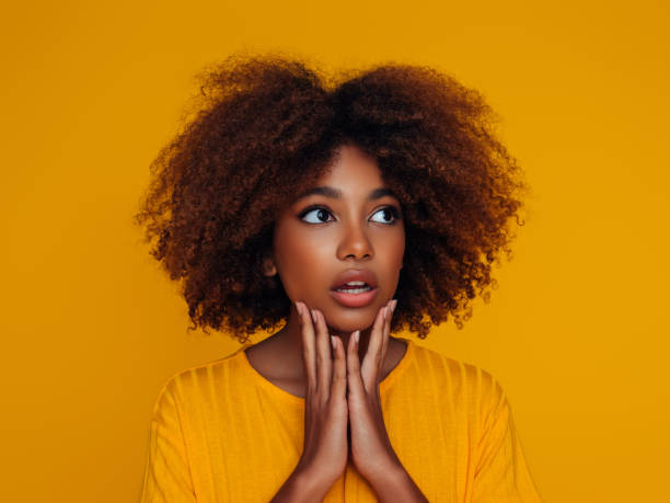 istock Beautiful girl with curly hairstyle 1389547281