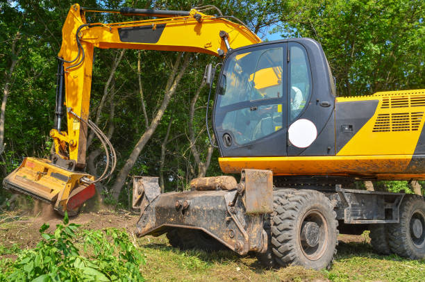 istock Roadside cleaning device. Mulcher. Processing of branches and vegetation. 1389549083
