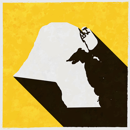 Kuwait Shadow Kuwait Map With Long Shadow On Textured Yellow Background Stock ...