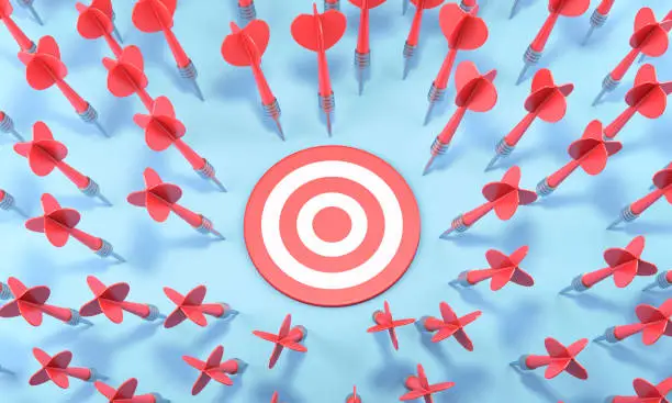 Photo of Dart arrows missing target