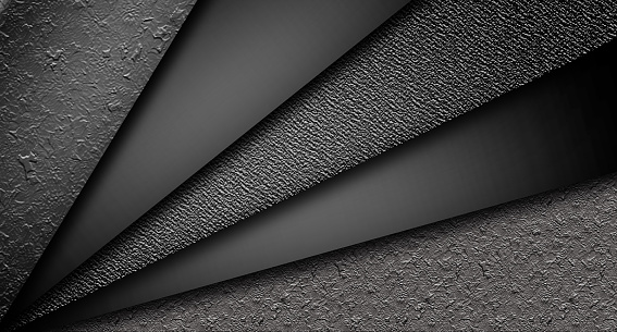 Background of dark abstract triangles and diagonal lines. Modern design of futuristic technology.