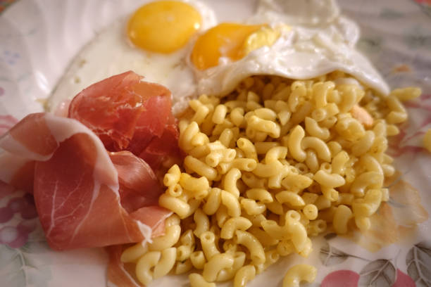 Directly Above Shot Of potato, egg, tomato breakfast