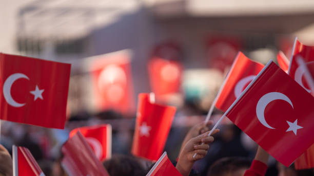 istock Waving Turkish Flags In National Sovereignty Day Celebrations 1389569621