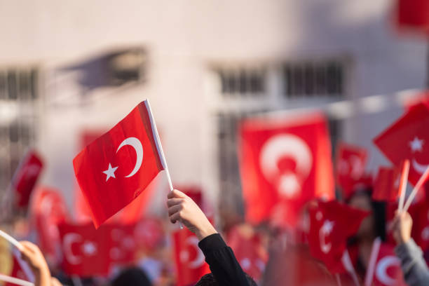 istock Waving Turkish Flags In National Sovereignty Day Celebrations 1389569655