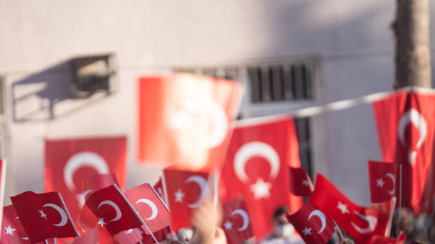 istock Waving Turkish Flags In National Sovereignty Day Celebrations 1389569657