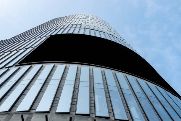 istock Facade of modern building in business district 1389576281