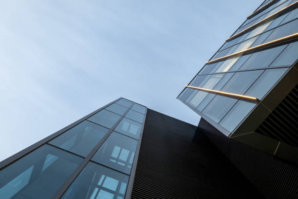 istock Facade of modern building in business district 1389576401