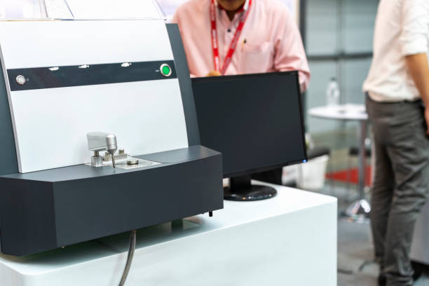 istock high precision and accuracy spectrometer machine with computer screen device for chemical composition of metal check and analysis by separate and measuring wave range after spark 1389576935