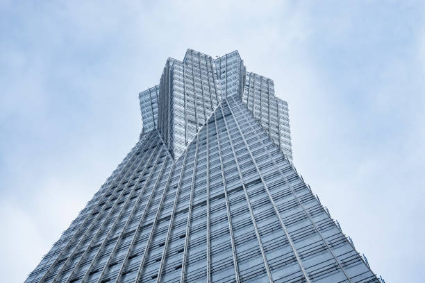 istock Facade of modern building in business district 1389577050