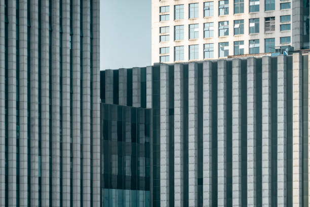 istock Facade of modern building in business district 1389577101