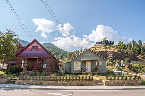 Idaho Springs, CO - September 3, 2021: Beautiful homes in the cute downtown area.