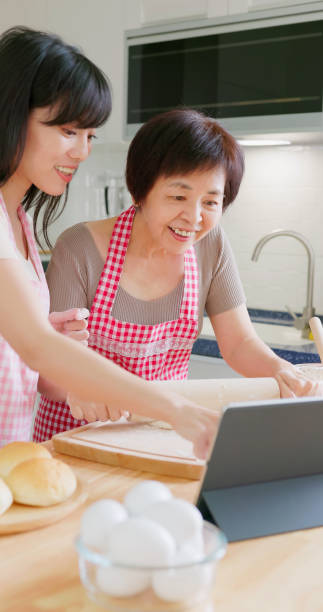 istock mom and daughter making bread 1389591302