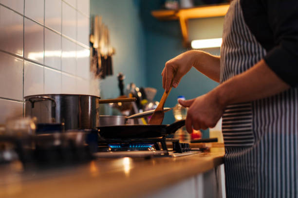istock Frying on gas stove 1389592305