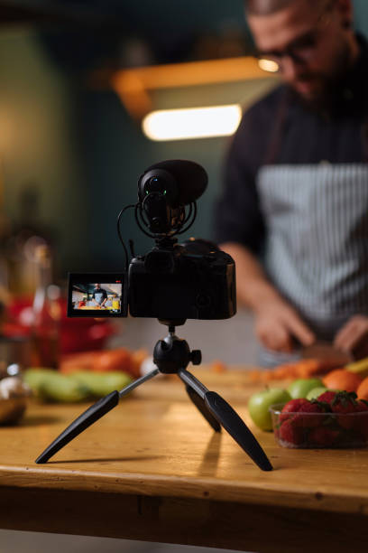 istock Camera recording food vlog 1389592309