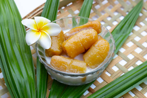 istock Banana in syrup with cocont milk 1389594751