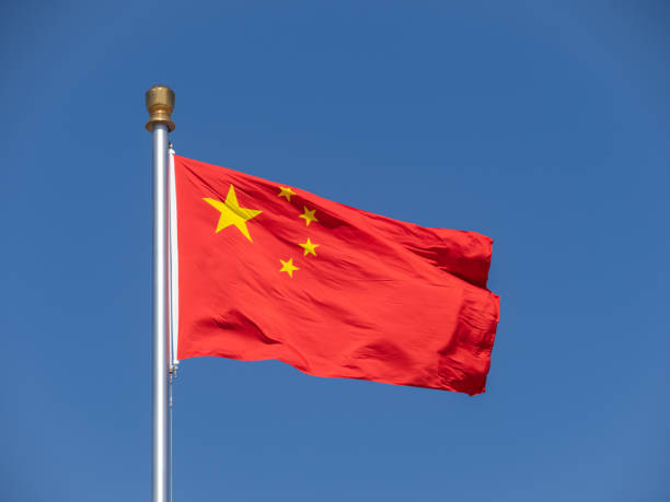 flag of china - chinese flag imagens e fotografias de stock