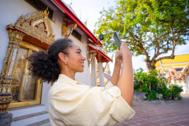 istock Young woman is solo traveller. 1389612172