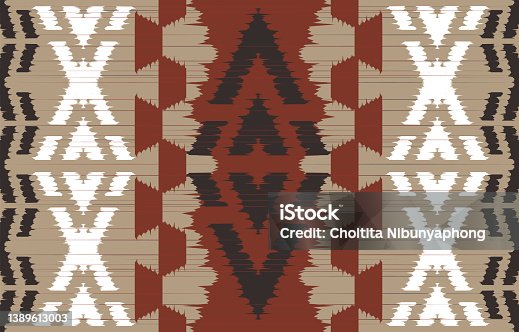 istock Aztec Motif Ethnic ikat art. 1389613003